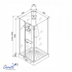 Душевая кабина Cerutti Mimi 90BF