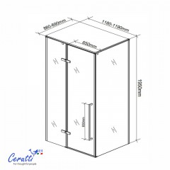 Душевое ограждение Cerutti C1AF L