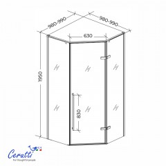 Душевое ограждение Cerutti C2AF R