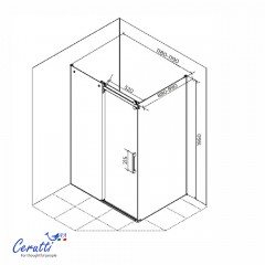 Душевое ограждение Cerutti Cezas 120BF L