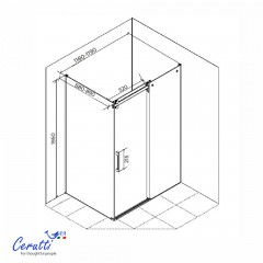 Душевое ограждение Cerutti Cezas 120BF R