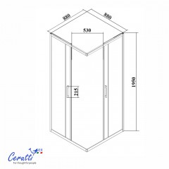 Душевое ограждение Cerutti Muza 90N