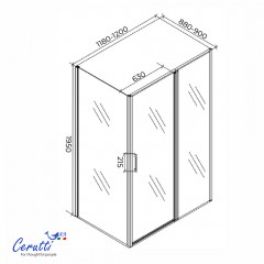 Душевое ограждение Cerutti Victoria 120BF R