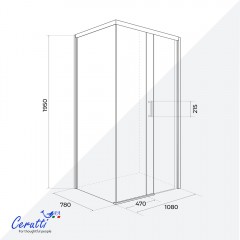 Душевое ограждение Cerutti Vito 110BF R