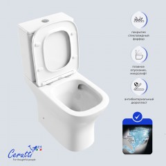 Унитаз Cerutti Vettore Tornado CT11134 безободковый торнадо