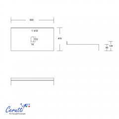Столешница Cerutti Chika 80CG