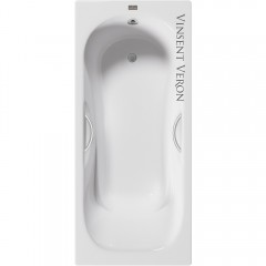 Ванна чугунная Vinsent Veron Aura VAU1707542H/VH0015NI 170x75 с ручками