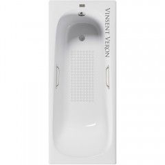 Ванна чугунная Vinsent Veron Concept VCO1407042H/VH0012NI-AS 140x70 с ручками и антискользящим покрытием