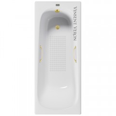 Ванна чугунная Vinsent Veron Concept VCO1707042H/VH0012MGD-AS 170x70 с ручками и антискользящим покрытием