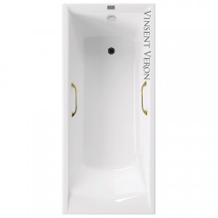 Ванна чугунная Vinsent Veron Devon VDV1707045H/VH0012GD 170x70 с ручками
