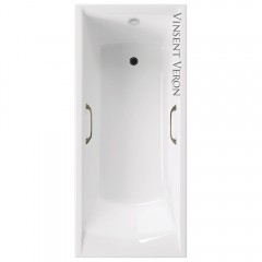 Ванна чугунная Vinsent Veron Devon VDV1707045H/VH0012BR 170x70 с ручками