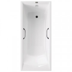 Ванна чугунная Vinsent Veron Devon VDV1707045H/VH0012BL-AS 170x70 с ручками и антискользящим покрытием