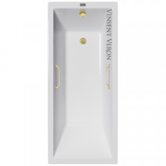 Ванна чугунная Vinsent Veron Square VSQ1407045H/VH0012MGD 140x70 с ручками