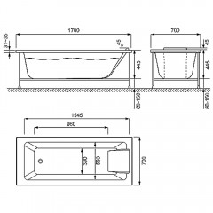 Ванна акриловая Jacob Delafon Sofa 170x70 E60518RU-00