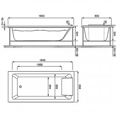Ванна акриловая Jacob Delafon Sofa 180x80 Е60516RU-00