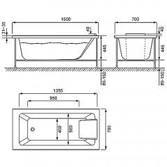 Экран под ванну Jacob Delafon Sofa 150x70 E6D301RU-00