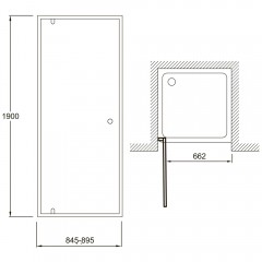 Душевая дверь Jacob Delafon Serenity 90 E14P90-GA