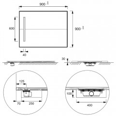 Поддон из искусственного камня Jacob Delafon Surface 90x90 E62624-SS2