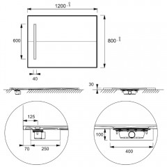 Поддон из искусственного камня Jacob Delafon Surface 120x80 E62627-SS2