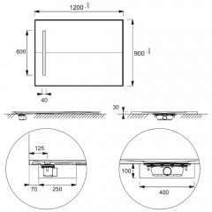 Поддон из искусственного камня Jacob Delafon Surface 120x90 E62628-SS2