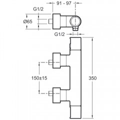 Смеситель для душа Jacob Delafon Composed E73164-CP термостат