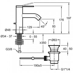 Смеситель для раковины Jacob Delafon Grands Boulevards E77958-4A-2MB