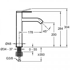 Смеситель для раковины Jacob Delafon Grands Boulevards E77959-4AND-2MB