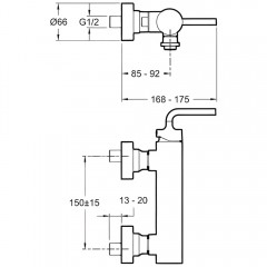 Смеситель для душа Jacob Delafon Purist E14590-4A-CP