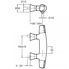 Смеситель для душа Jacob Delafon Symbol E71683-CP термостат