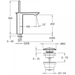 Смеситель для раковины Jacob Delafon Stance E14761-CP