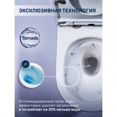 Унитаз подвесной Charus Estella EWC700-121WT безободковый торнадо