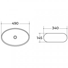 Раковина накладная Charus Northwall 700-022W