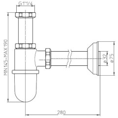 Сифон Nobili AV00103/2CR