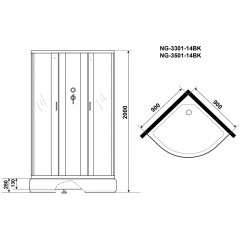 Душевая кабина Niagara Classic NG-3501-14BK