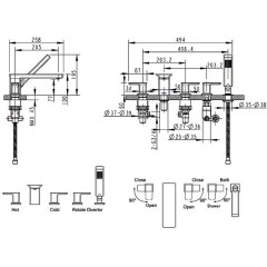 Смеситель на борт ванны Bravat Phillis F556101C-RUS