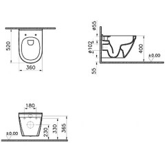 Инсталляция Grohe Rapid SL 38772001 + унитаз VitrA S50 5740B003 Rim-ex с сиденьем