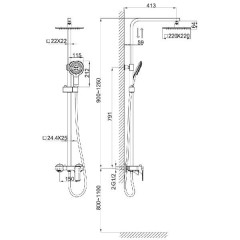 Душевая система D&K DA1433716A02