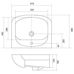 Раковина мебельная Акватон Акварель 60 1WH110195