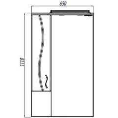 Зеркало-шкаф Акватон Дионис 67М L 1A008002DS01L