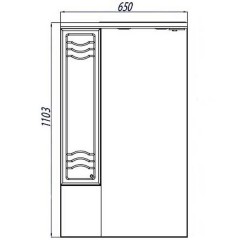 Зеркало-шкаф Акватон Домус 65 L 1A008202DO01L