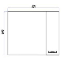 Зеркало-шкаф Акватон Диор 80 бордо 1A168002DR94R