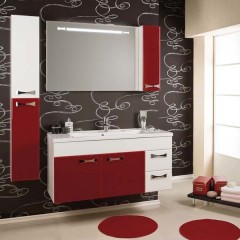 Зеркало-шкаф Акватон Диор 120 бордо 1A110702DR94R