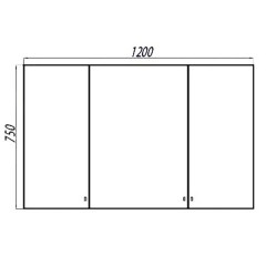 Зеркало-шкаф Акватон Мадрид 120М 1A113402MA010