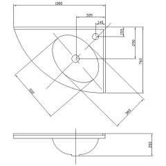 Раковина мебельная угловая Акватон Меблико L 1A70033RMB01L