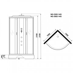 Душевая кабина Niagara Classic NG-3302-14G