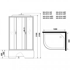 Душевая кабина Niagara Classic NG-2310-14R