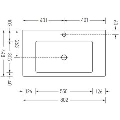 Раковина мебельная Акватон Rimini 80 optiwhite 1AX116WBXX000