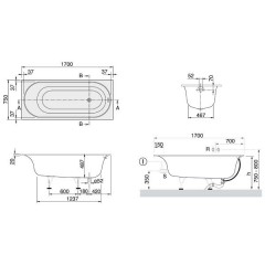 Ванна акриловая Villeroy & Boch Cetus UBQ170CEU2V-96