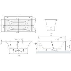 Ванна акриловая Villeroy & Boch La Belle UBQ180LAB2V-96
