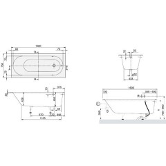 Ванна акриловая Villeroy & Boch Oberon UBQ160OBE2V-01